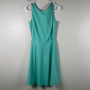 Armani Exchange A|X Sleeveless‎ Fit & Flare Dress Cutout Back Mint Green